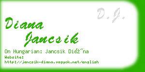 diana jancsik business card